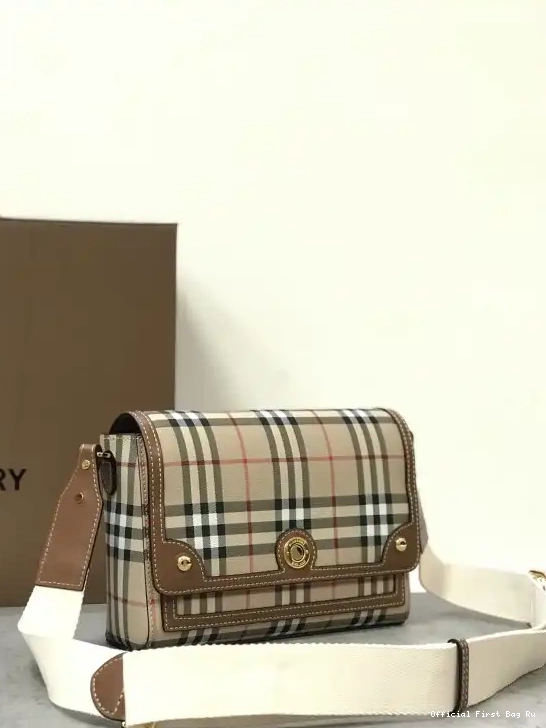 Official First Bag Ru Note Crossbody BURBERRY Bag-25-8.5-18cm 0605